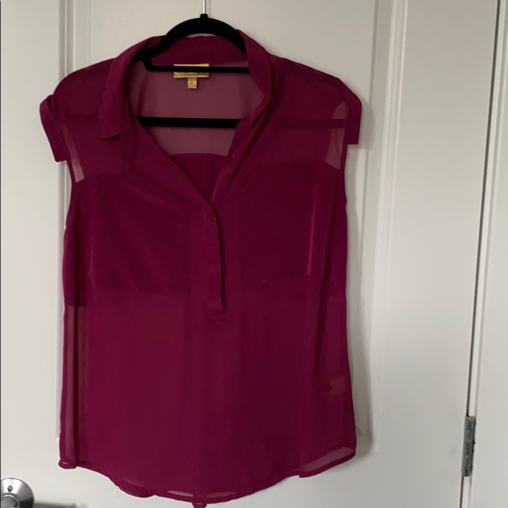 Sheer Pink Sleeveless Top